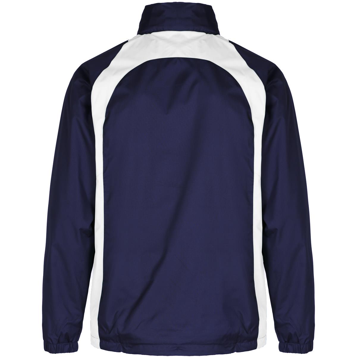 Unbranded Teamwear Elite Showerproof Jacket Navy/White - Back Unbranded Teamwear Elite Showerproof Jacket Navy/White - Back