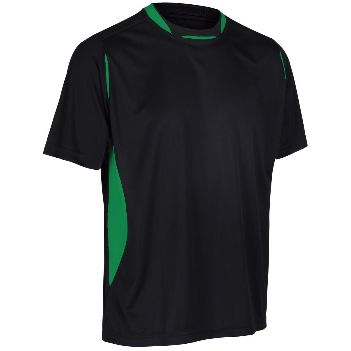 Unbranded Teamwear Pro Training Tee Black/Emerald Kids - Front