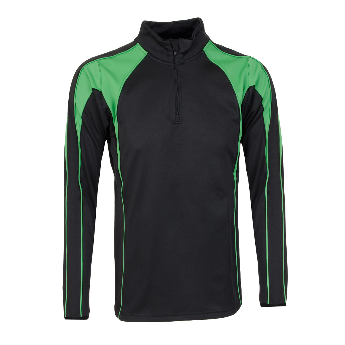 Unbranded Teamwear Pro Midlayer Black/Emerald Kids - Front