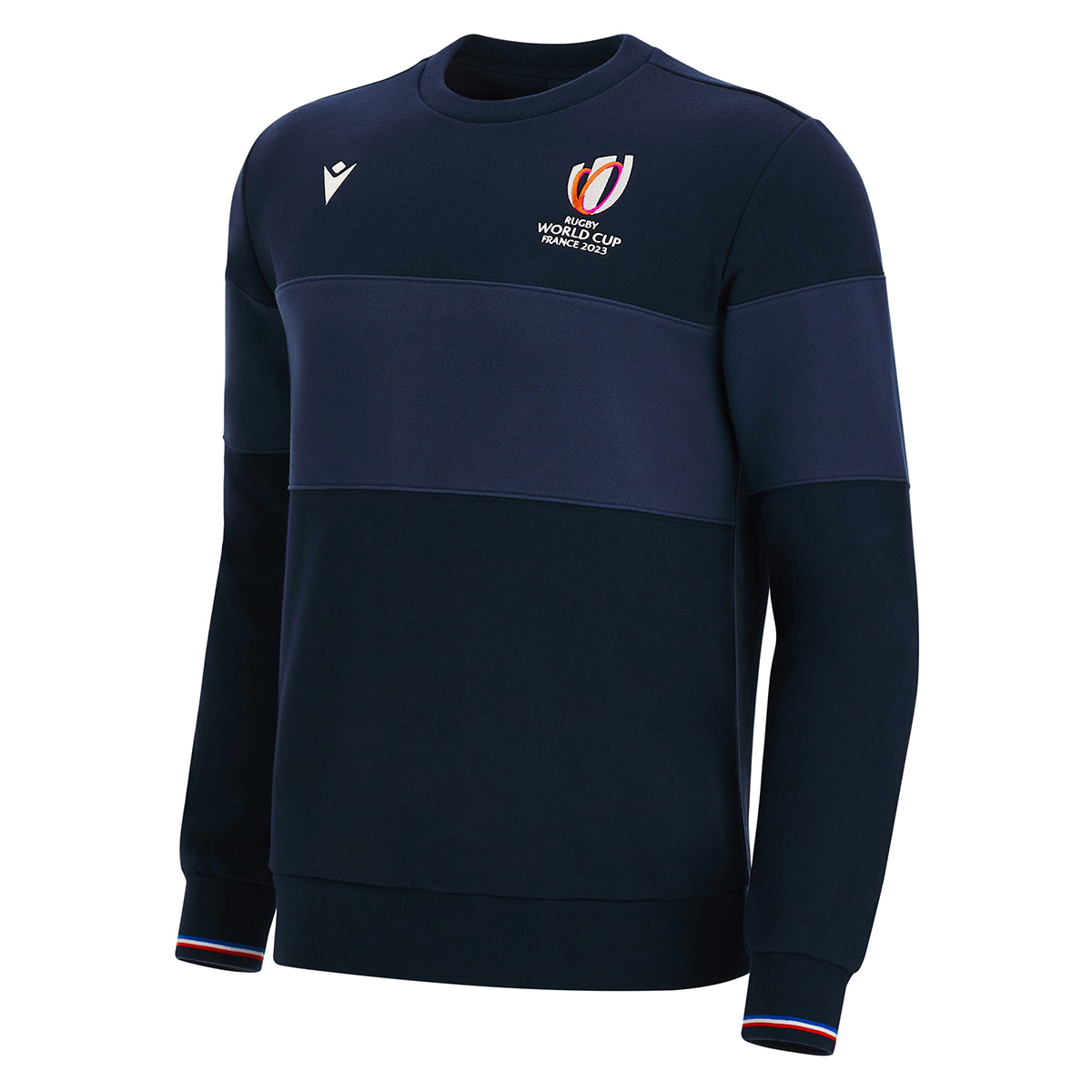 Rugby World Cup 2023 Macron Mens Sweatshirt - Navy - Front Rugby World Cup 2023 Macron Mens Sweatshirt - Navy - Front