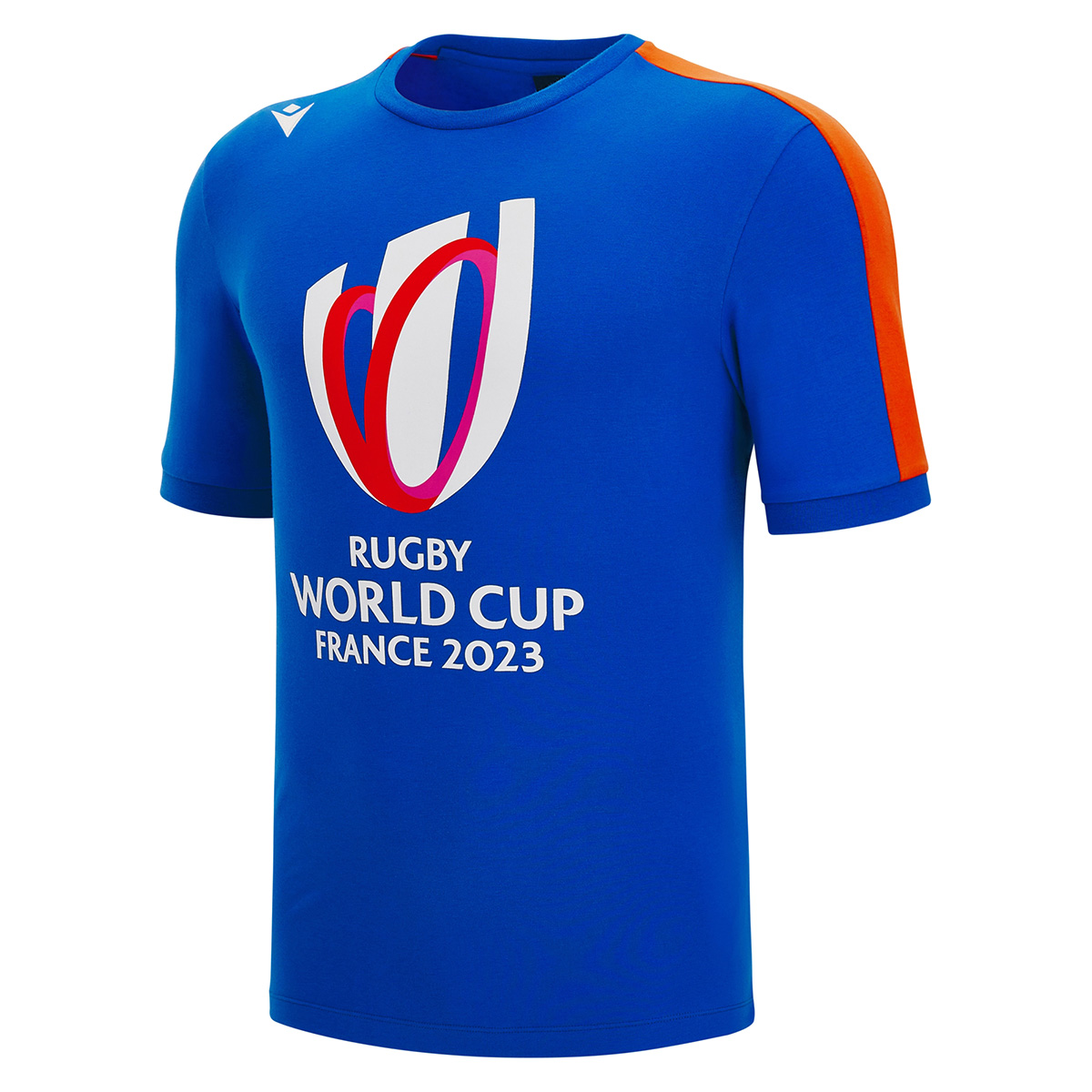 Rugby World Cup 2023 Macron Mens Cotton T-Shirt - Royal Blue - F Rugby World Cup 2023 Macron Mens Cotton T-Shirt - Royal Blue - F