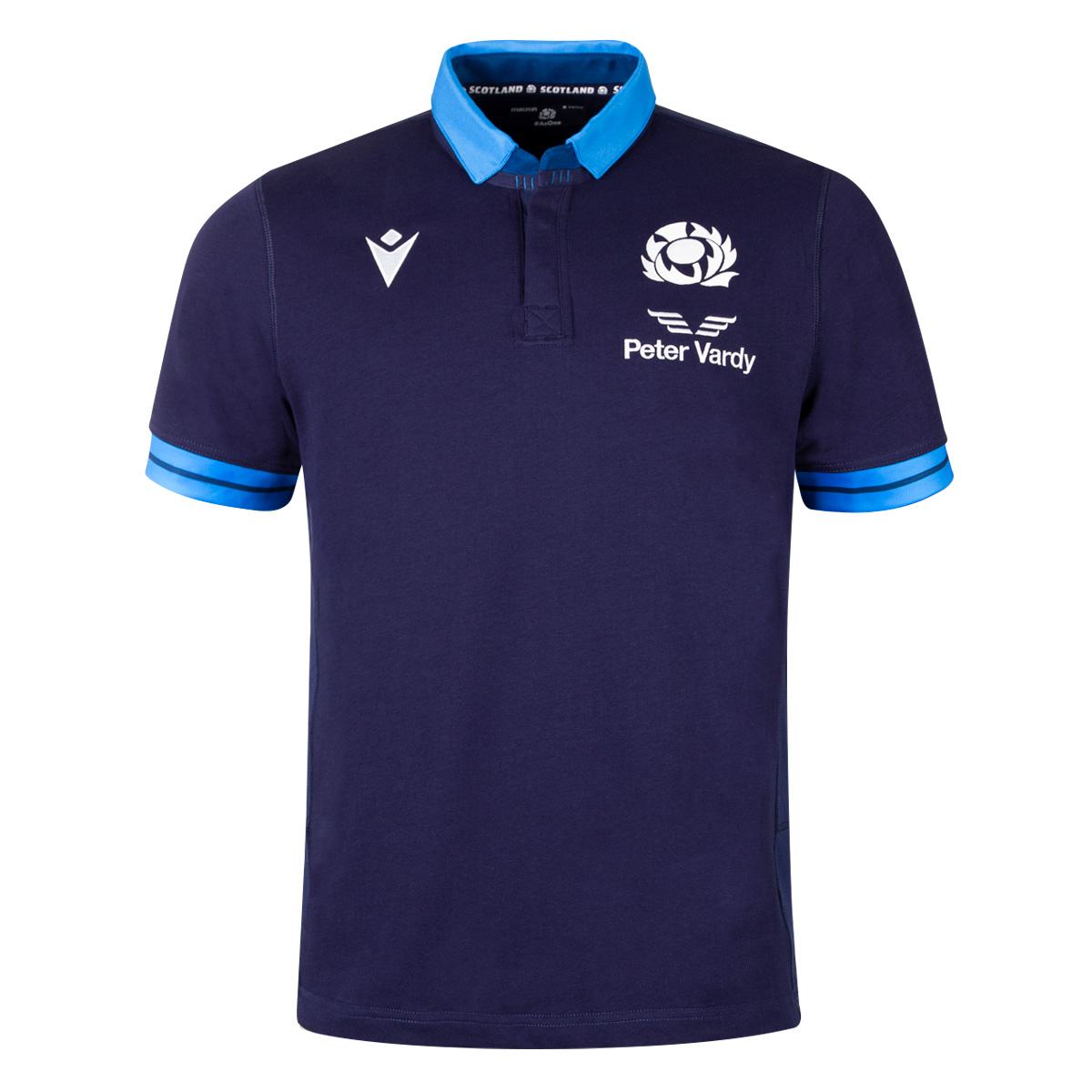 Scotland Mens Classic Home Rugby Shirt - Short Sleeve Navy 2023  Scotland Mens Classic Home Rugby Shirt - Short Sleeve Navy 2023