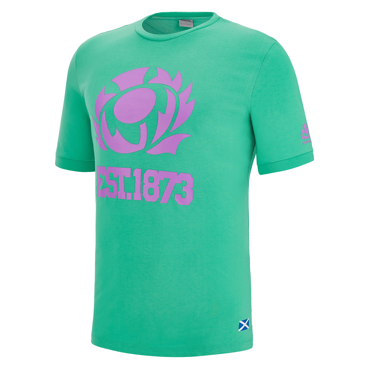 Scotland Mens Murrayfield 1873 Tee - Green 2023 - Front Scotland Mens Murrayfield 1873 Tee - Green 2023 - Front