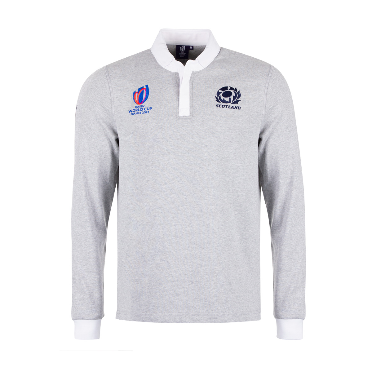 Macron Scotland Kids Rugby World Cup 2023 Rugby Shirt - Front Macron Scotland Kids Rugby World Cup 2023 Rugby Shirt - Front