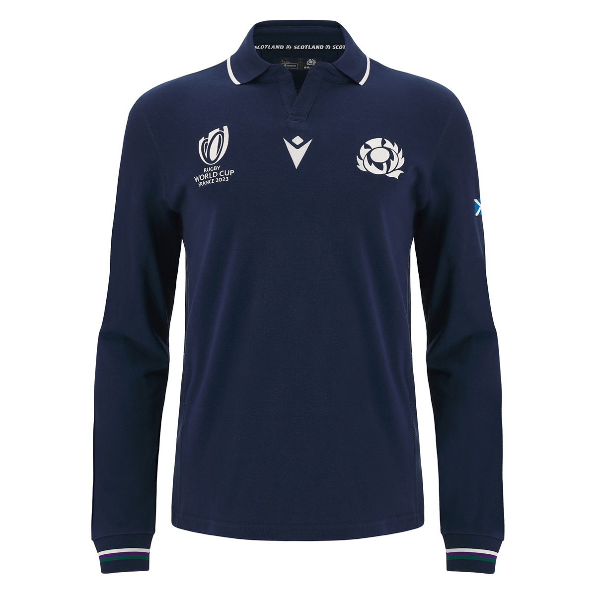 Scotland Mens Rugby World Cup 2023 Classic Home Shirt - Long - F Scotland Mens Rugby World Cup 2023 Classic Home Shirt - Long - F
