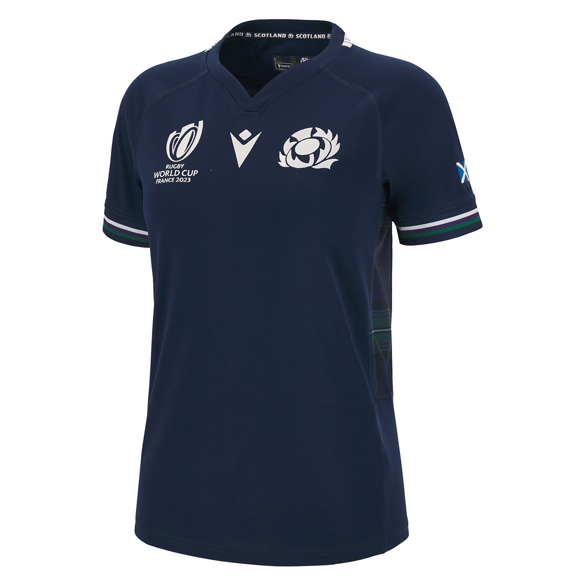 Scotland Womens Rugby World Cup 2023 Home Rugby Shirt - Front Scotland Womens Rugby World Cup 2023 Home Rugby Shirt - Front