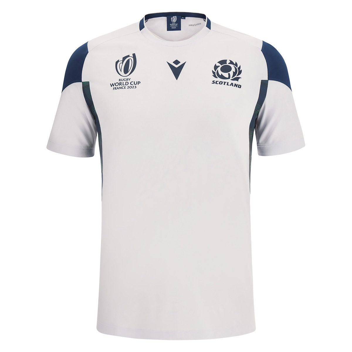 Scotland Mens Rugby World Cup 2023 Training T-Shirt - White - Fr Scotland Mens Rugby World Cup 2023 Training T-Shirt - White - Fr