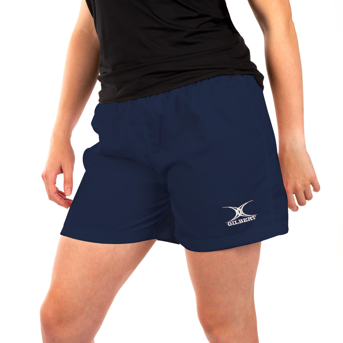 Gilbert Ladies Saracen Rugby Shorts Navy - Model1 Gilbert Ladies Saracen Rugby Shorts Navy - Model1