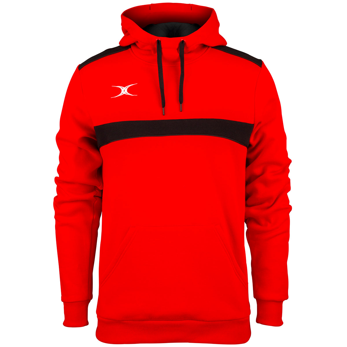 Gilbert Teamwear Photon Pullover Hoodie Red/Black - Front Gilbert Teamwear Photon Pullover Hoodie Red/Black - Front