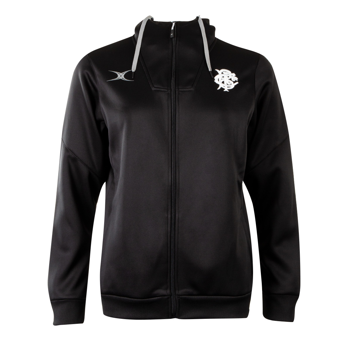 Barbarians Womens Pro Tech Full Zip Hoodie Black - Front Barbarians Womens Pro Tech Full Zip Hoodie Black - Front