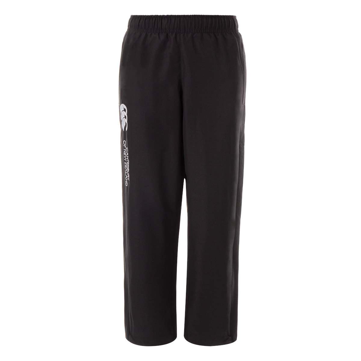 Canterbury Kids Open Hem Stadium Pants - Black - Front Canterbury Kids Open Hem Stadium Pants - Black - Front