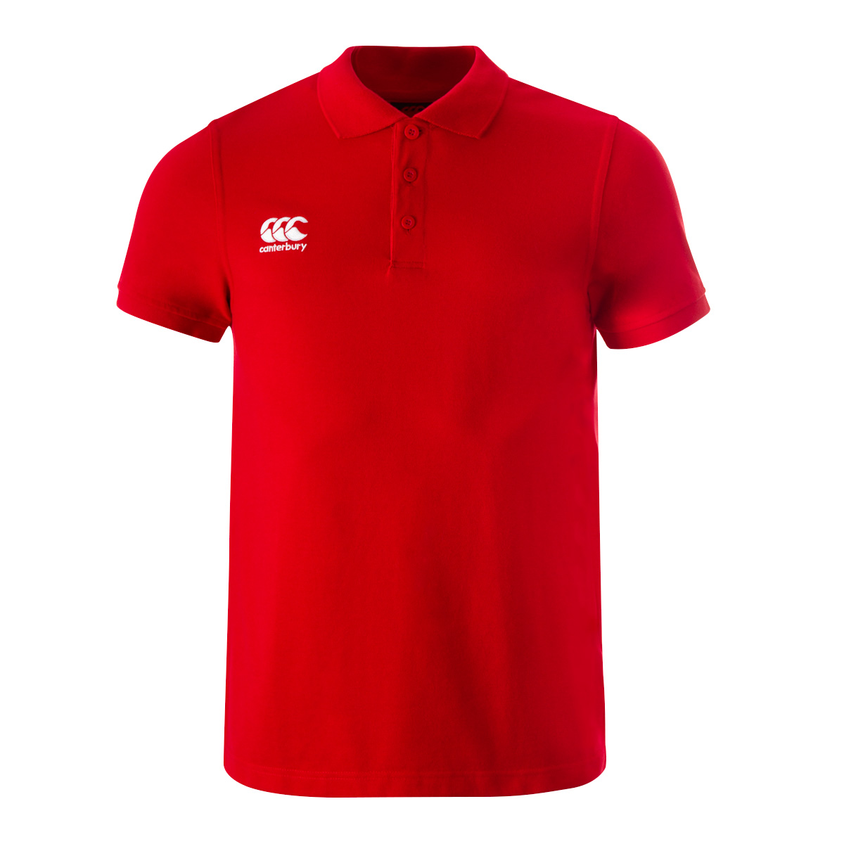 Canterbury Mens Waimak Polo - Red - Front Canterbury Mens Waimak Polo - Red - Front