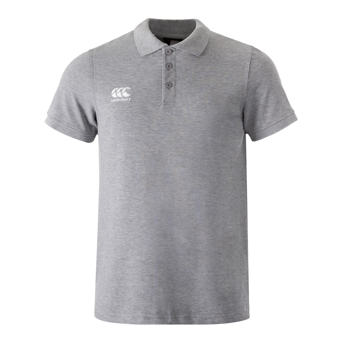 Canterbury Mens Waimak Polo - Grey - Front Canterbury Mens Waimak Polo - Grey - Front