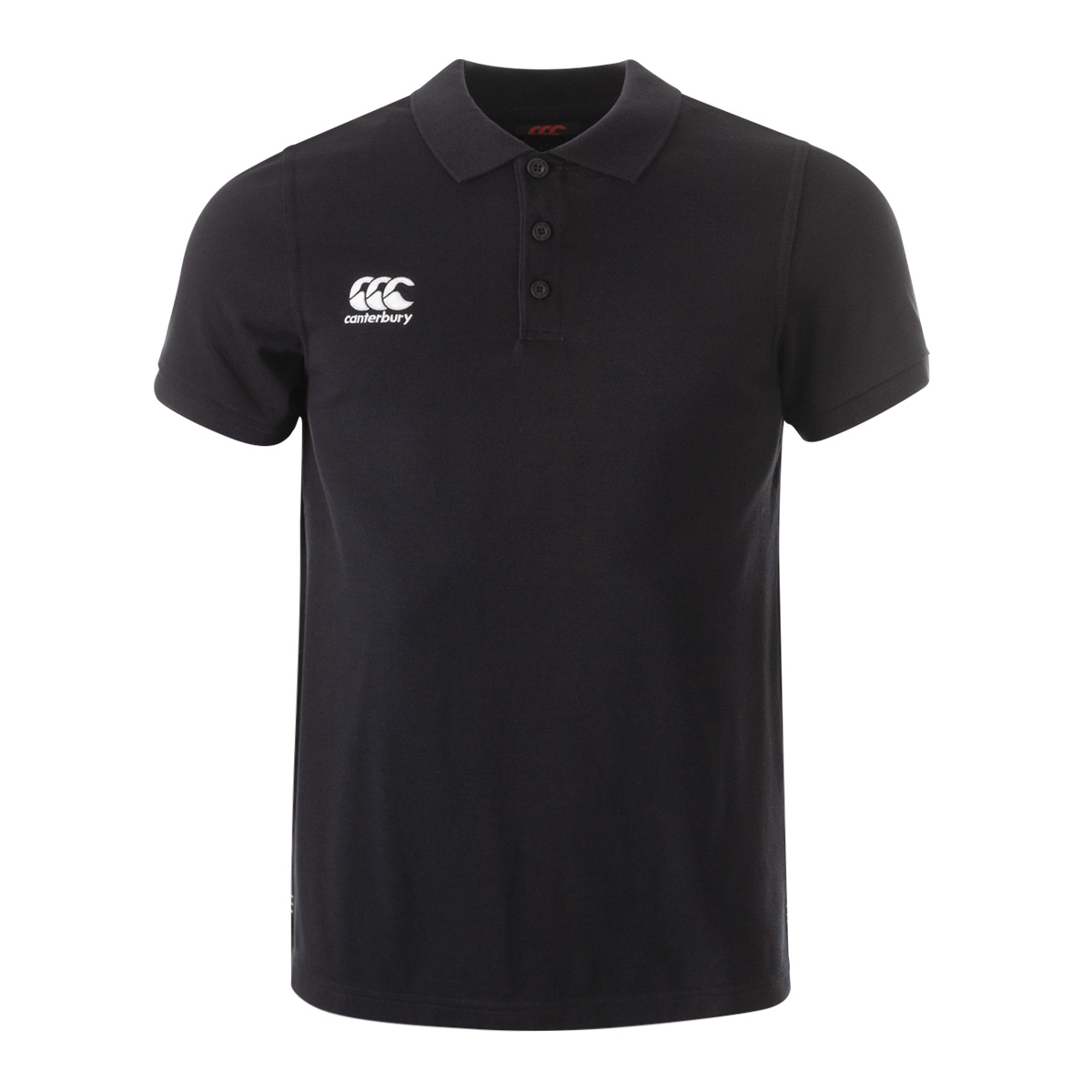 Canterbury Mens Waimak Polo - Black - Front Canterbury Mens Waimak Polo - Black - Front