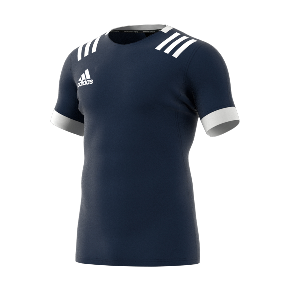 adidas 3S Rugby Match Shirt Navy Kids - Front adidas 3S Rugby Match Shirt Navy Kids - Front