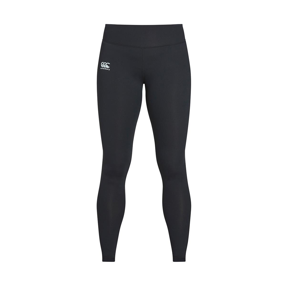 Canterbury Ladies Vapodri Full Length Leggings Jet Black - Front Canterbury Ladies Vapodri Full Length Leggings Jet Black - Front