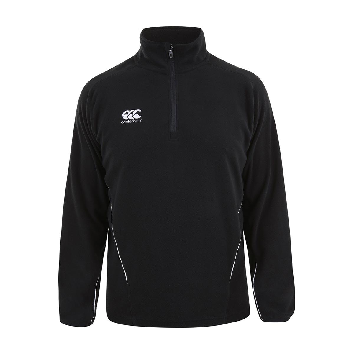 Canterbury Teamwear Team 1/4 Zip Microfleece Black Kids - Front Canterbury Teamwear Team 1/4 Zip Microfleece Black Kids - Front