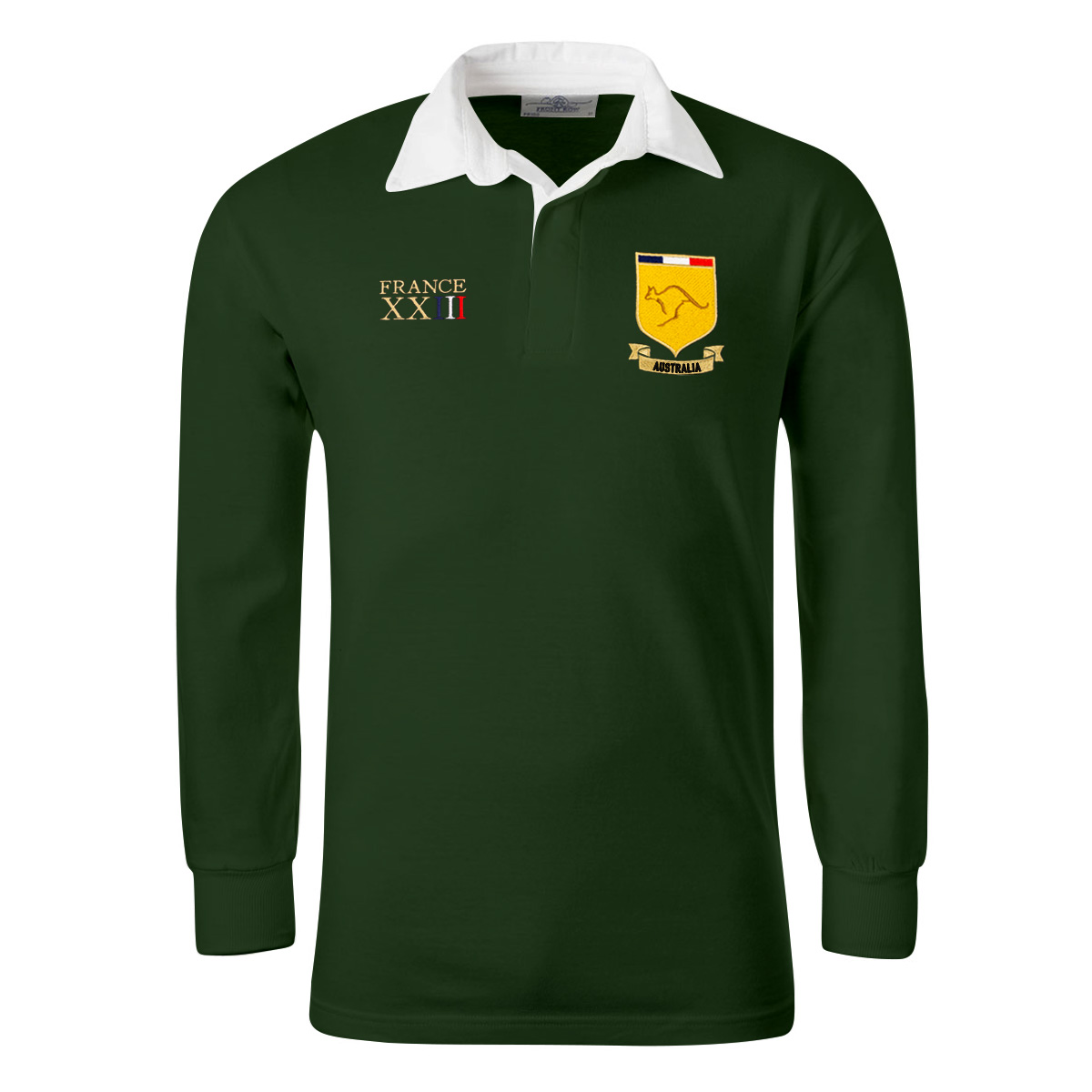Australia Mens World Cup Classic Rugby Shirt - Bottle - Front Australia Mens World Cup Classic Rugby Shirt - Bottle - Front