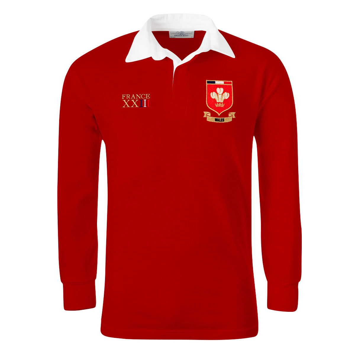 Wales Mens World Cup Classic Rugby Shirt - Long Sleeve Red - Fro Wales Mens World Cup Classic Rugby Shirt - Long Sleeve Red - Fro