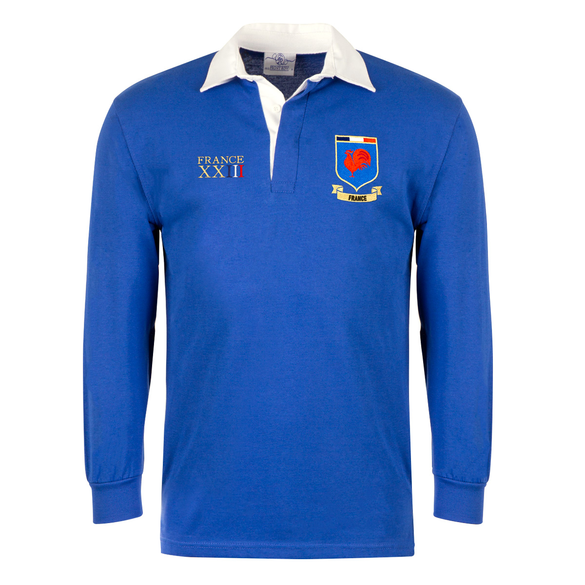 France Mens World Cup Classic Rugby Shirt - Long Sleeve Royal -  France Mens World Cup Classic Rugby Shirt - Long Sleeve Royal -