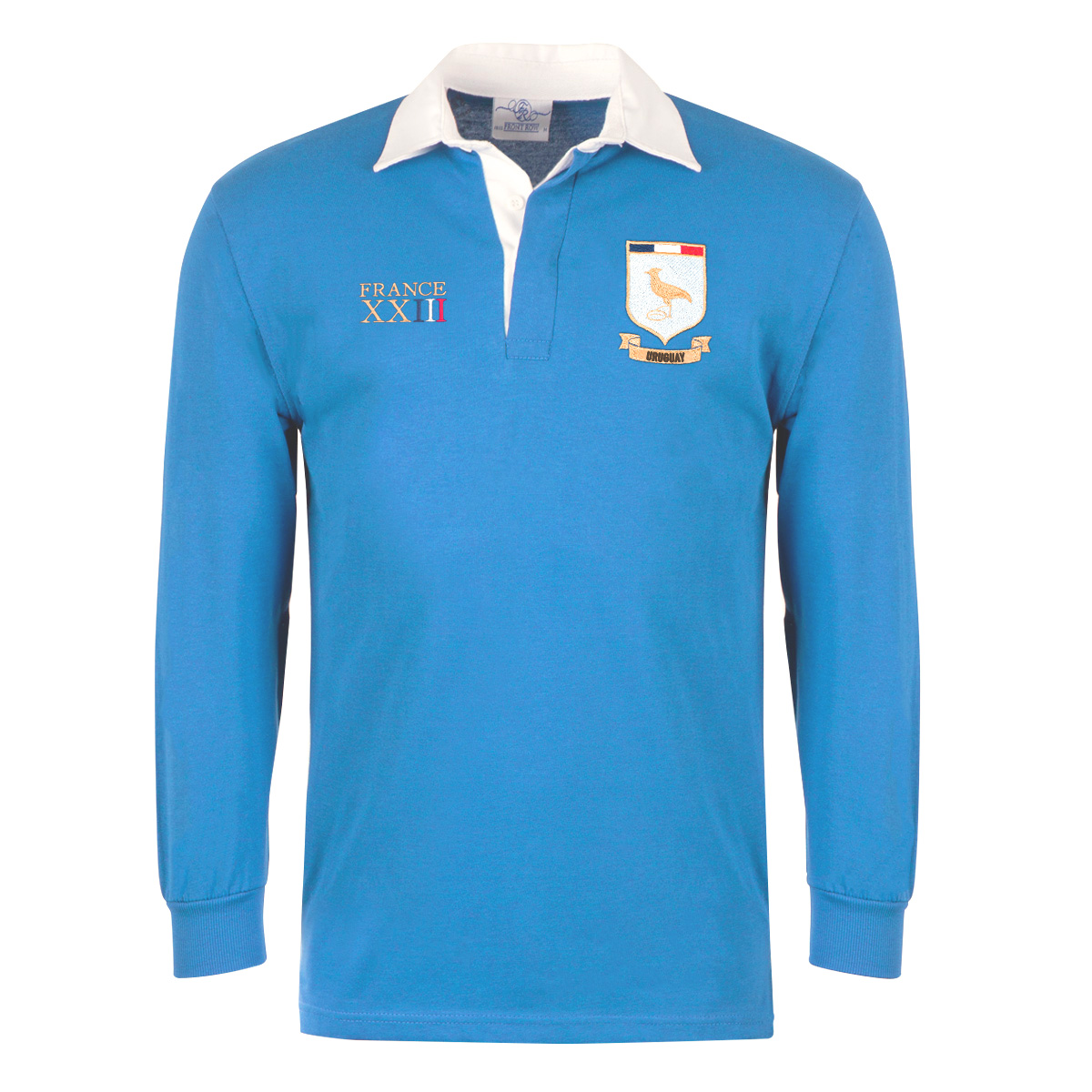 Uruguay Mens World Cup Classic Rugby Shirt - Surf Blue - Front Uruguay Mens World Cup Classic Rugby Shirt - Surf Blue - Front