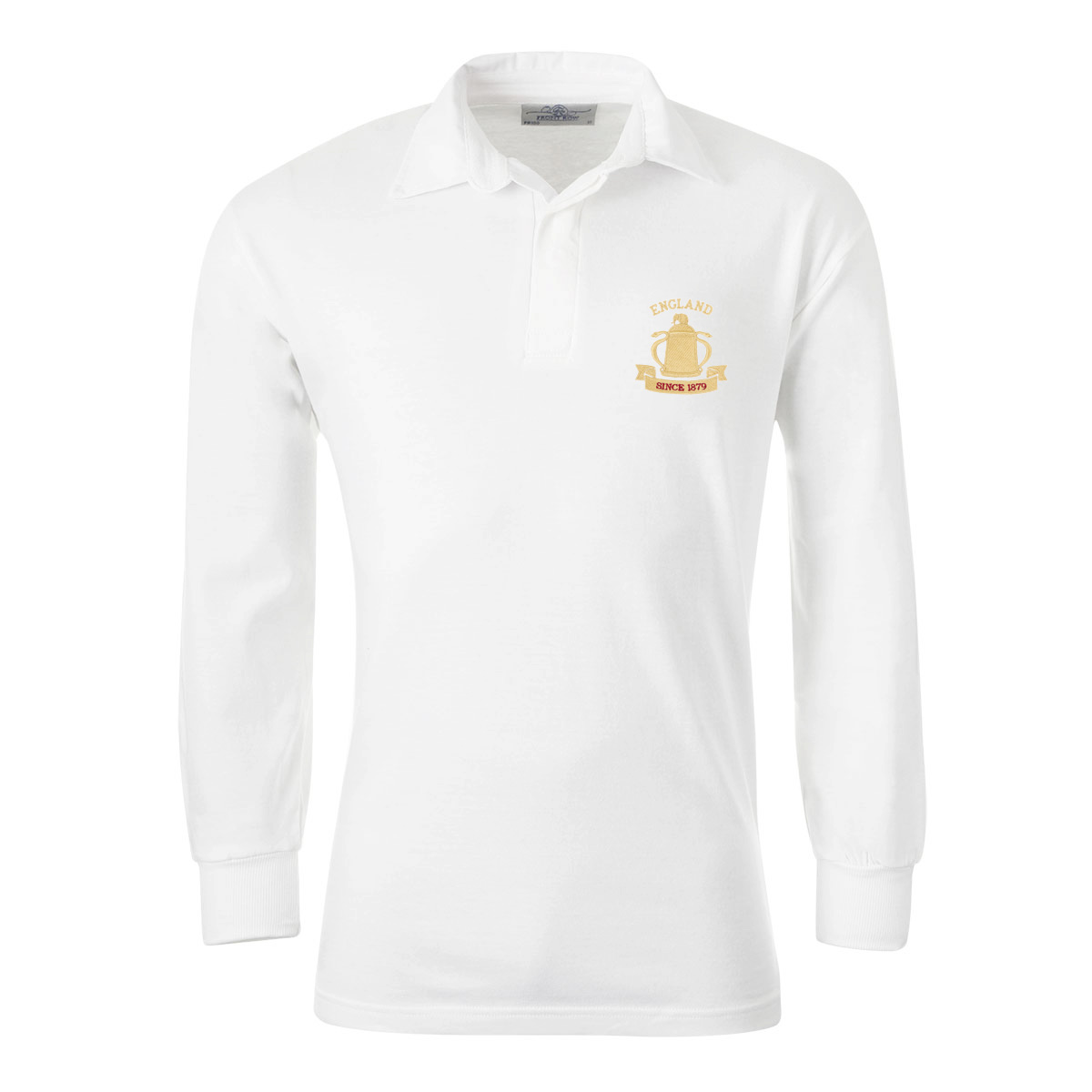 England Mens Calcutta 1879 Classic Rugby Shirt - White - Front England Mens Calcutta 1879 Classic Rugby Shirt - White - Front