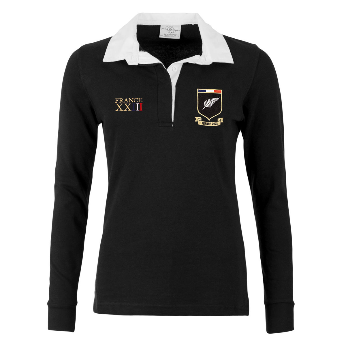 New Zealand Womens World Cup Classic Rugby Shirt - Black - Front New Zealand Womens World Cup Classic Rugby Shirt - Black - Front