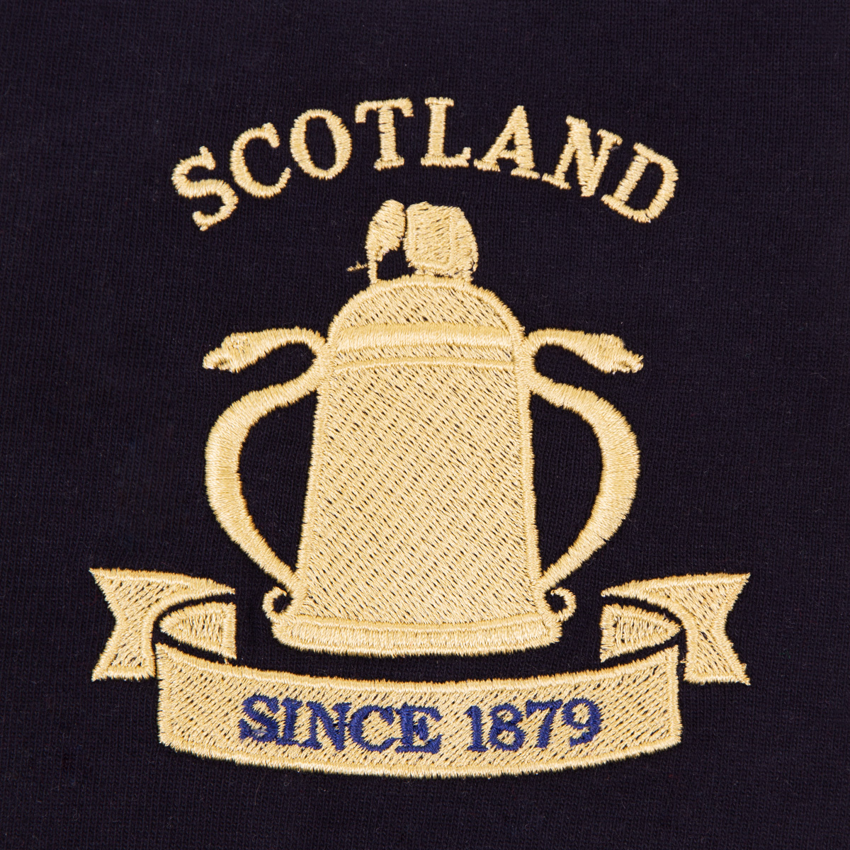 Scotland Mens Calcutta 1879 Classic T-Shirt - Navy - Badge Scotland Mens Calcutta 1879 Classic T-Shirt - Navy - Badge