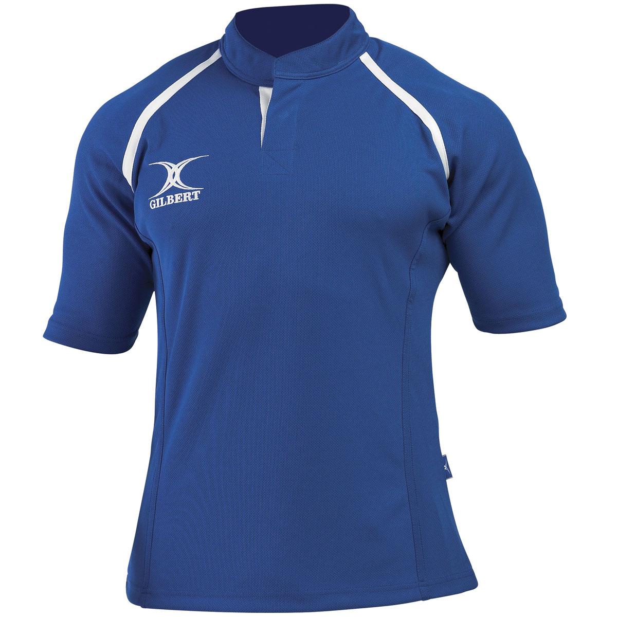 Gilbert Teamwear Xact Plain Match Shirt Royal - Front Gilbert Teamwear Xact Plain Match Shirt Royal - Front