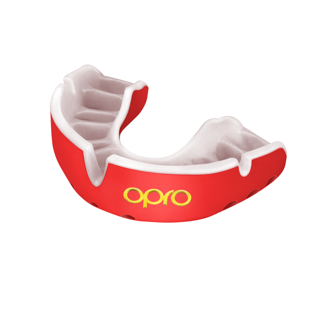 Opro Gold Mouthguard - Red - Front Opro Gold Mouthguard - Red - Front