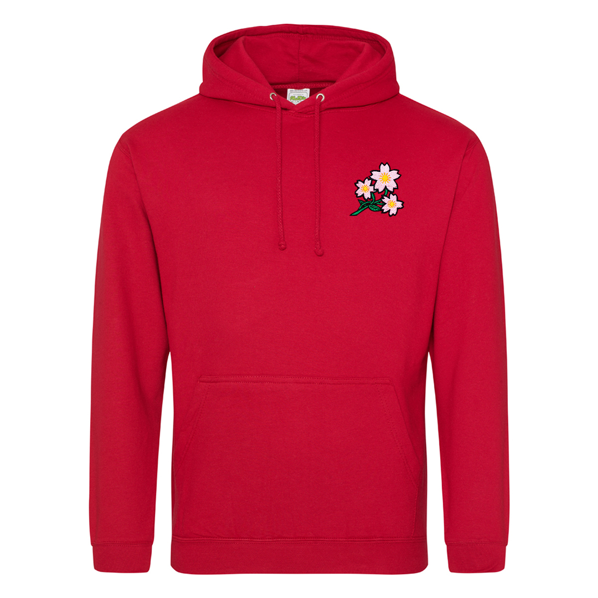 Mens Japan Pullover Hoodie - Red - Front Mens Japan Pullover Hoodie - Red - Front