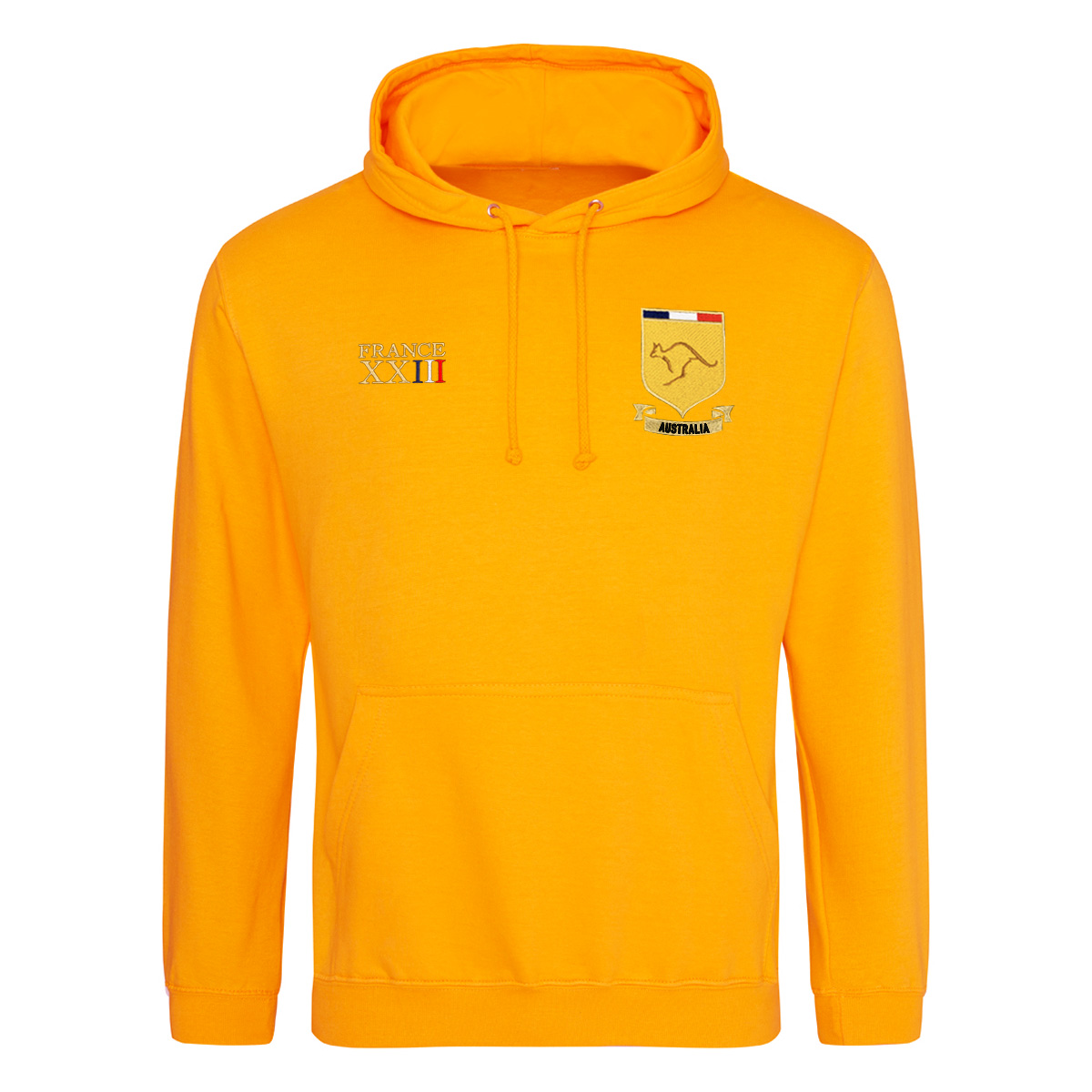 Australia Mens World Cup Classic Hoodie Gold - Front Australia Mens World Cup Classic Hoodie Gold - Front