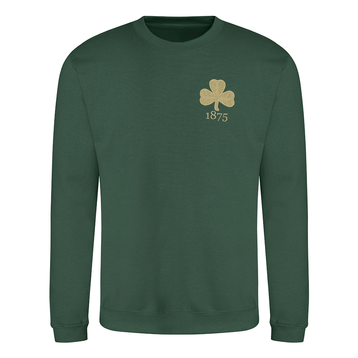 Mens Ireland 1875 Sweatshirt - Bottle Green - Front Mens Ireland 1875 Sweatshirt - Bottle Green - Front
