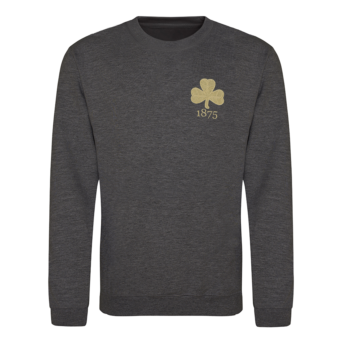 Mens Ireland 1875 Sweatshirt - Charcoal - Front Mens Ireland 1875 Sweatshirt - Charcoal - Front