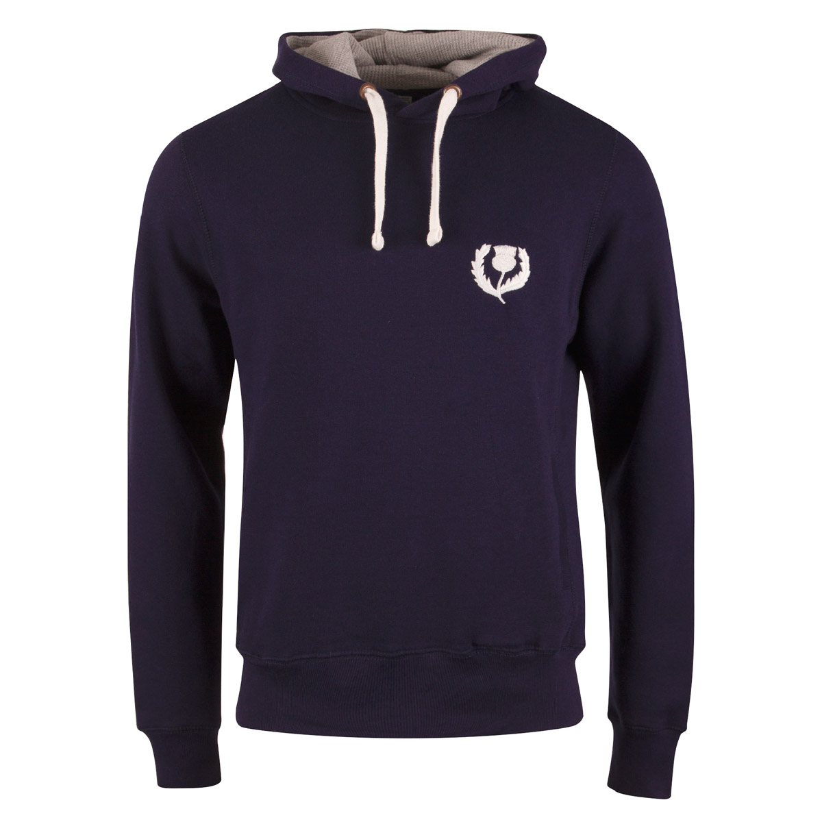 Scotland Classic Polycotton Hoodie Oxford Navy - Front Scotland Classic Polycotton Hoodie Oxford Navy - Front