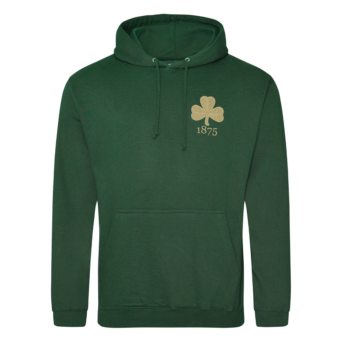 Mens Ireland 1875 Pullover Hoodie - Bottle Green - Front Mens Ireland 1875 Pullover Hoodie - Bottle Green - Front