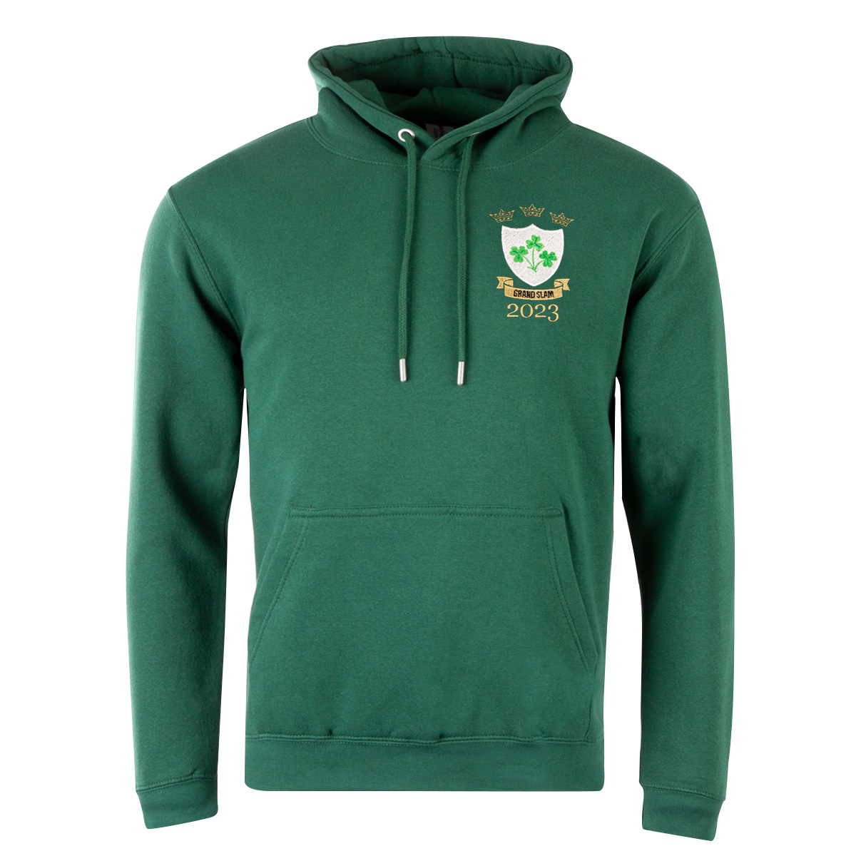 Ireland Mens Grand Slam 2023 Classic Pullover Hoodie - Bottle -  Ireland Mens Grand Slam 2023 Classic Pullover Hoodie - Bottle -