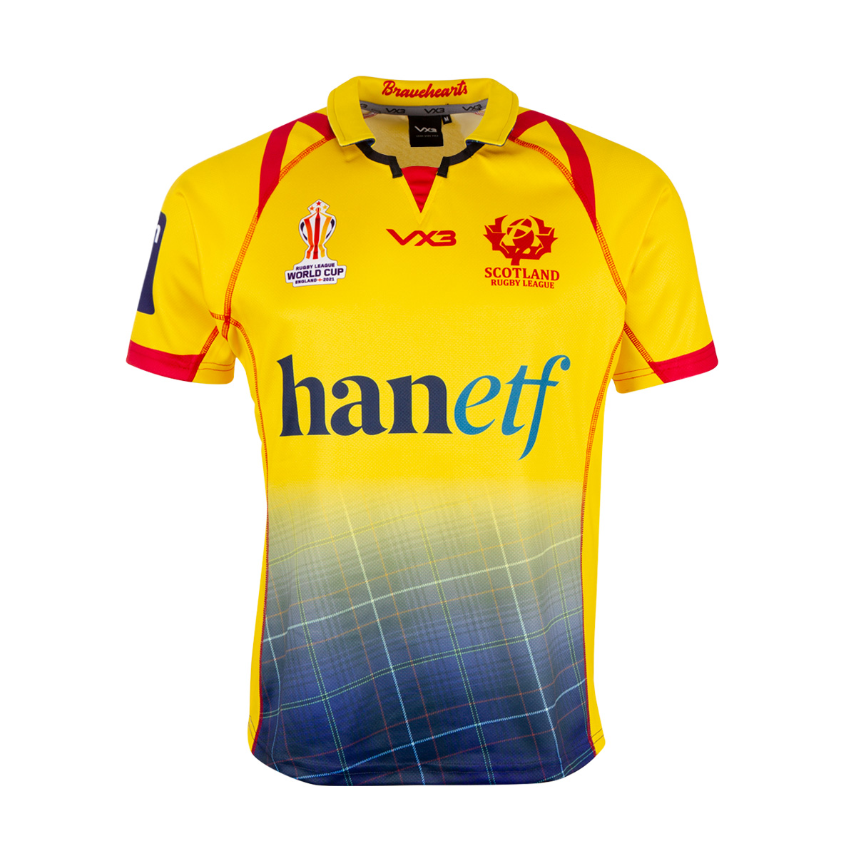 Scotland Rugby League World Cup 2023 Kids Alternate Shirt-Yellow Scotland Rugby League World Cup 2023 Kids Alternate Shirt-Yellow