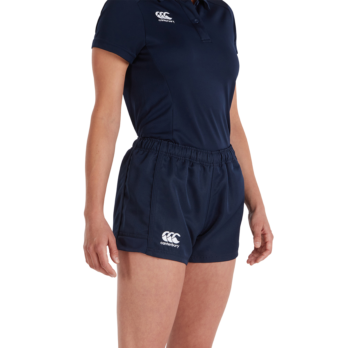 Canterbury Womens Advantage Rugby Match Shorts Navy - Front Canterbury Womens Advantage Rugby Match Shorts Navy - Front