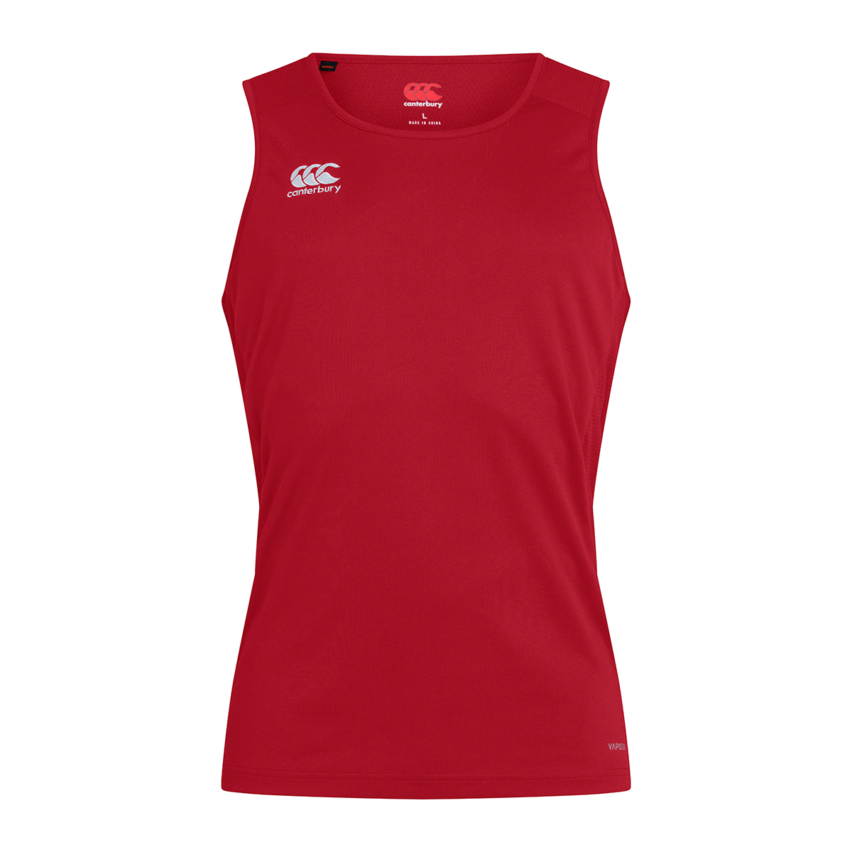Canterbury Club Training Singlet Red - Front Canterbury Club Training Singlet Red - Front