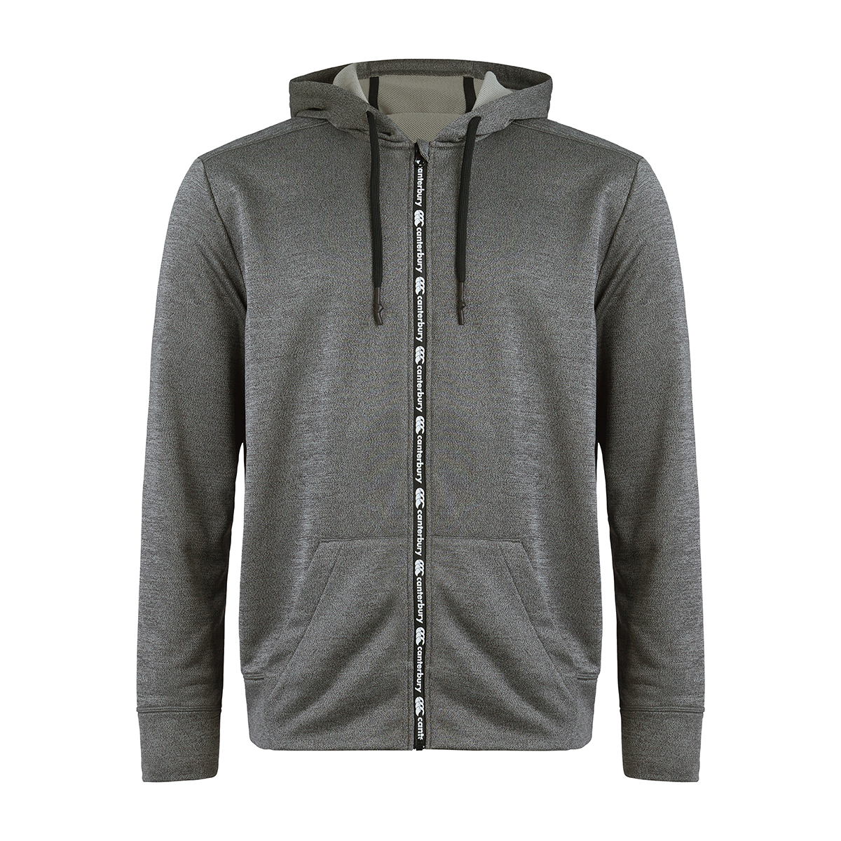 Canterbury Mens ANZ Pitch Hoodie - Medium Grey Marl - Front Canterbury Mens ANZ Pitch Hoodie - Medium Grey Marl - Front