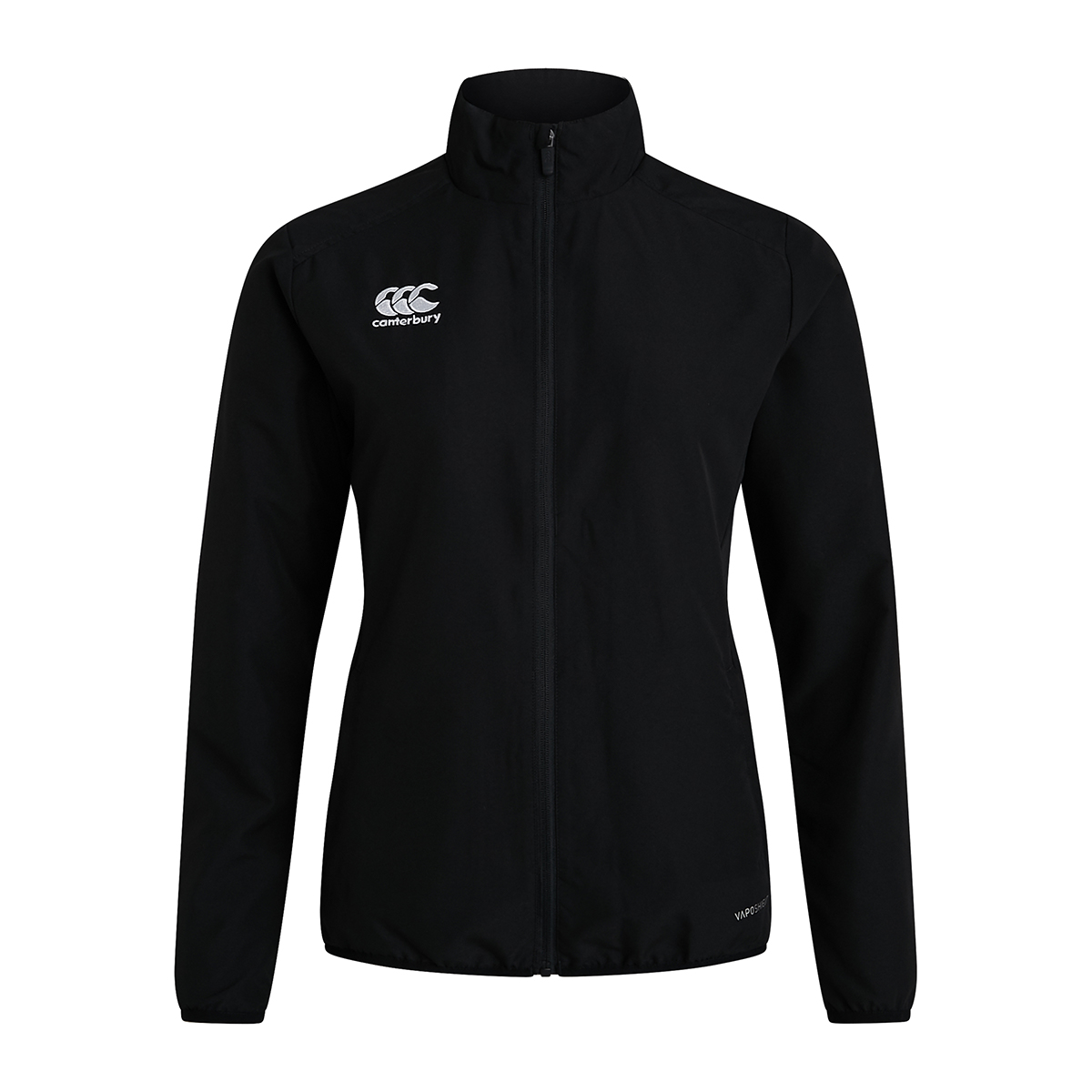 Canterbury Womens Club Track Jacket Black - Front Canterbury Womens Club Track Jacket Black - Front