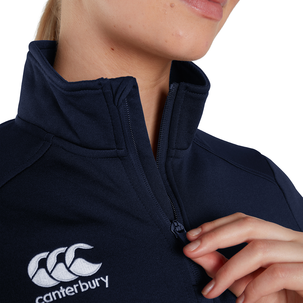 Canterbury Womens Club 1/4 Zip Mid Layer Training Top Navy - Det Canterbury Womens Club 1/4 Zip Mid Layer Training Top Navy - Det