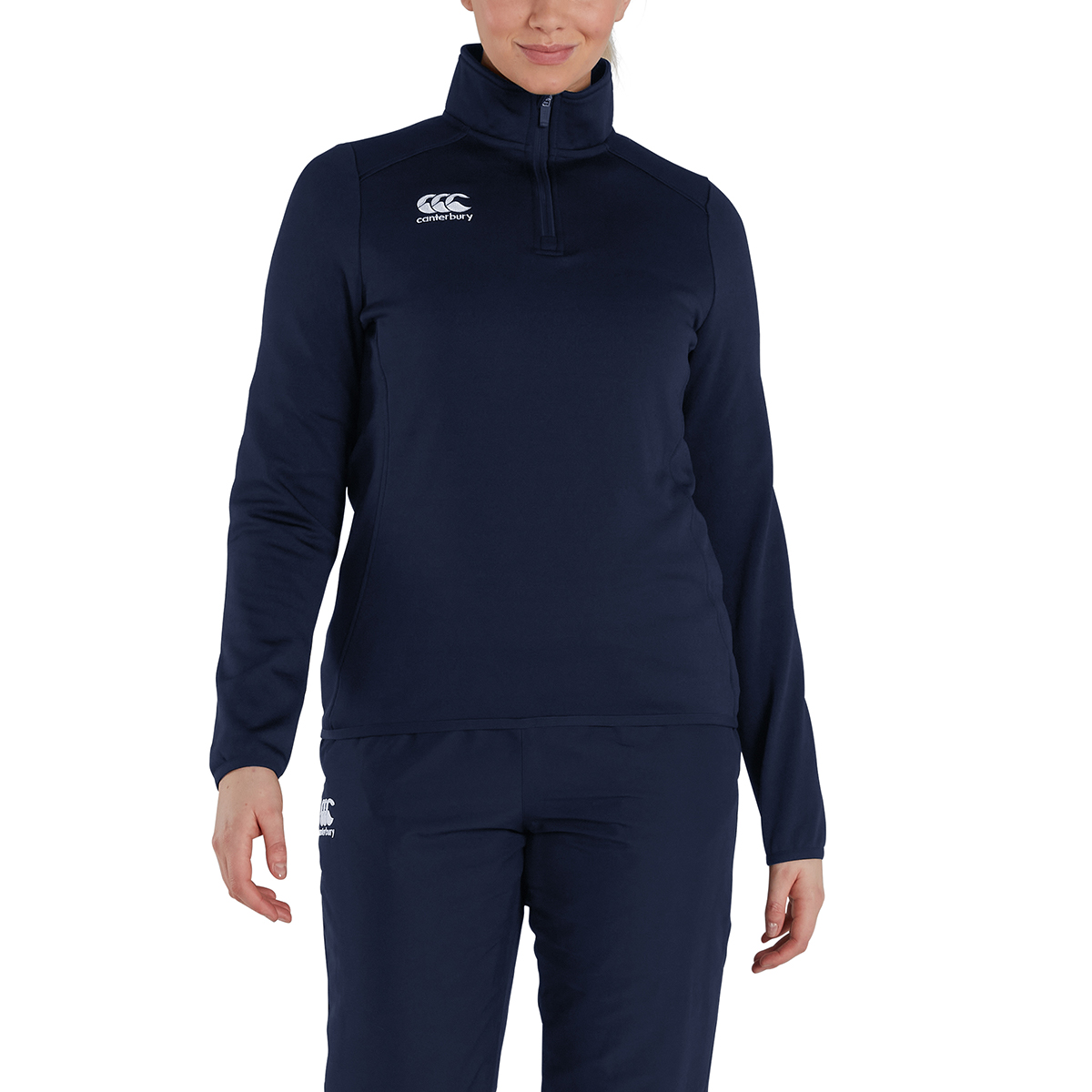Canterbury Womens Club 1/4 Zip Mid Layer Training Top Navy - Mod Canterbury Womens Club 1/4 Zip Mid Layer Training Top Navy - Mod