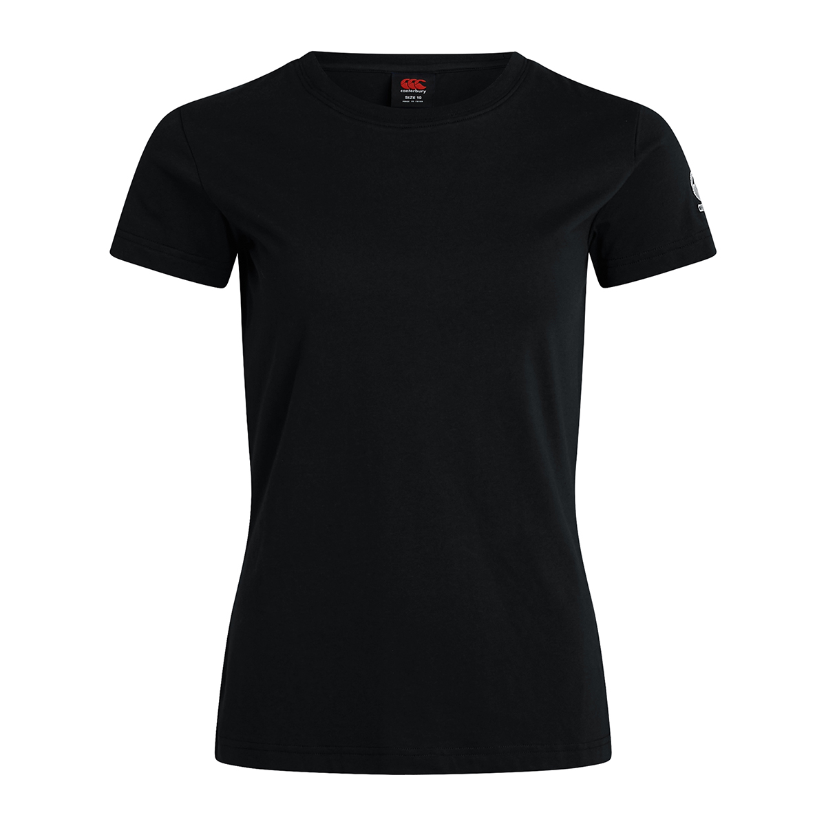 Canterbury Womens Club Plain Tee Black - Front Canterbury Womens Club Plain Tee Black - Front