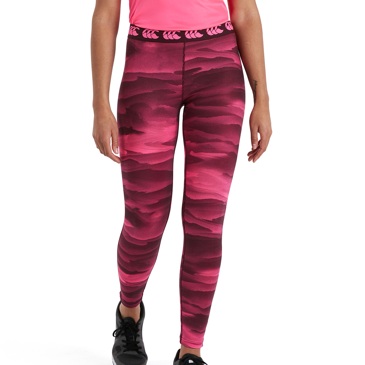 Canterbury Womens Vapodri Leggings - Winetasting - Front Canterbury Womens Vapodri Leggings - Winetasting - Front