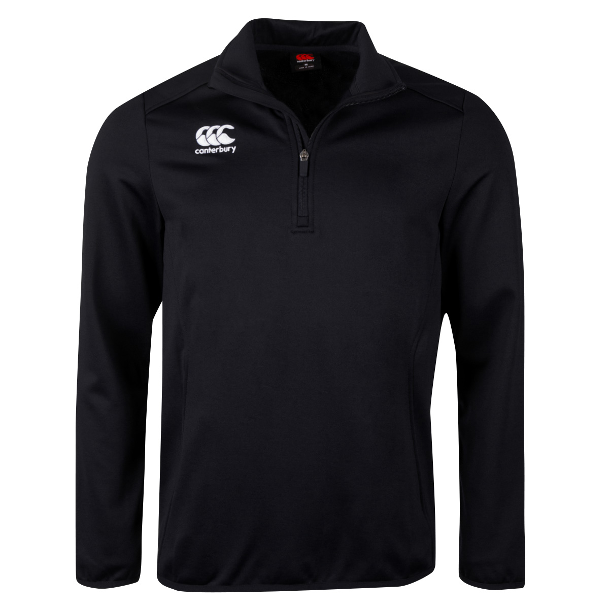 Canterbury Club 1/4 Zip Mid Layer Training Top Black - Front Canterbury Club 1/4 Zip Mid Layer Training Top Black - Front