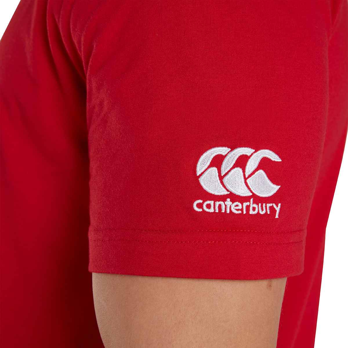 Canterbury Club Plain Tee Red - Detail 1 Canterbury Club Plain Tee Red - Detail 1