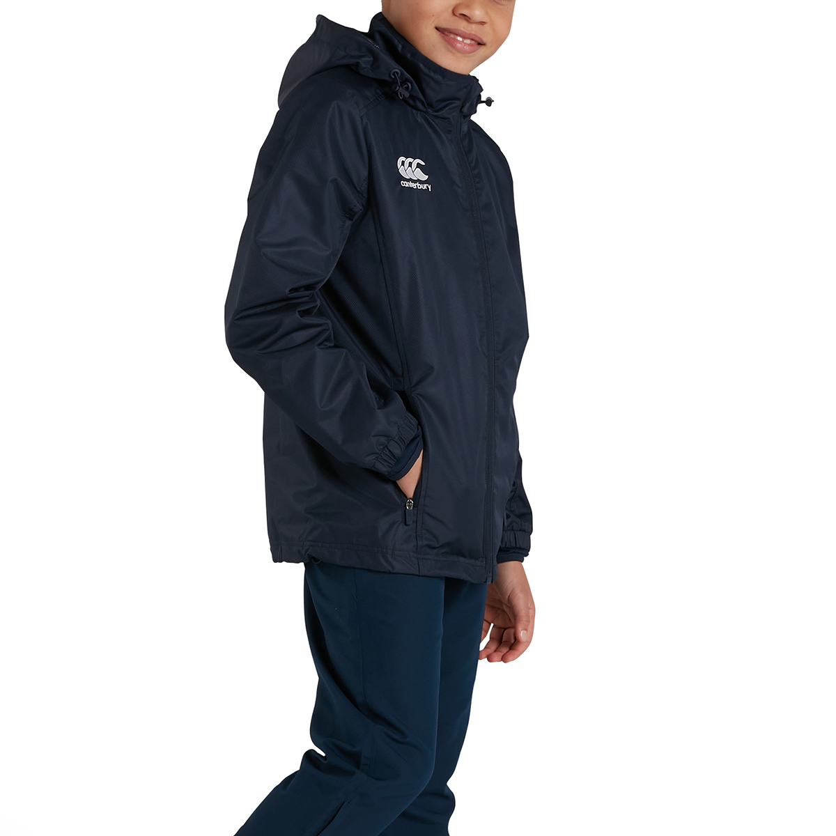 Canterbury Club Vaposhield Full Zip Rain Jacket Navy Youths - Mo Canterbury Club Vaposhield Full Zip Rain Jacket Navy Youths - Mo