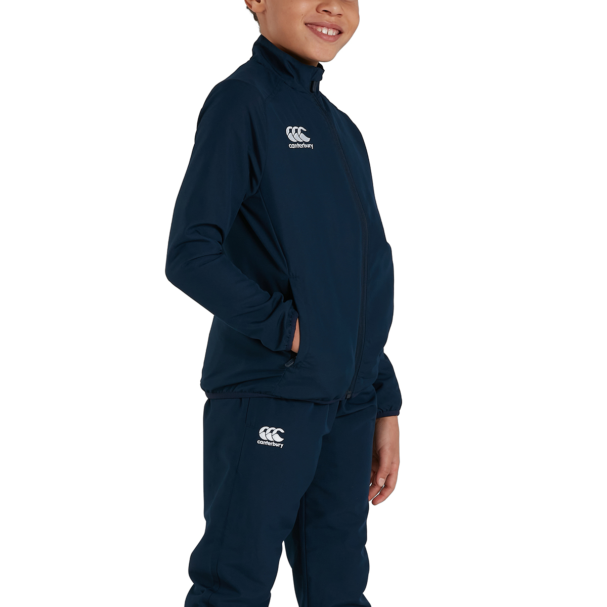 Canterbury Club Track Jacket Navy Youths - Model Canterbury Club Track Jacket Navy Youths - Model